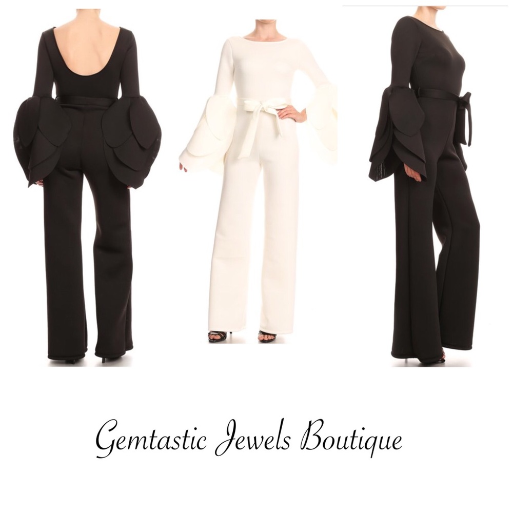 Jumpsuit with Petal Sleeves